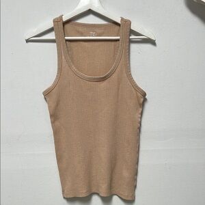 Aerie Tan Ribbed Tank Top size M